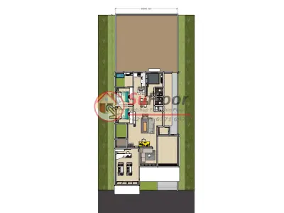 House 10x20m code 592 - Sketchup 3D model 3D model 3D model