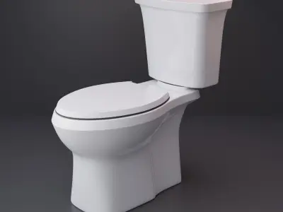 Modern Toilet Low-poly 3D model