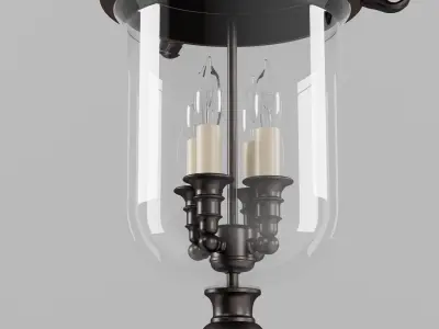 Feiss Luminary 4-Light Oil Rubbed Bronze Hall Chandelier 3D model