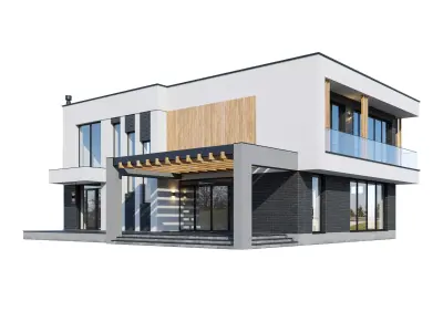 Modern house Max with BLENDER file 3D model