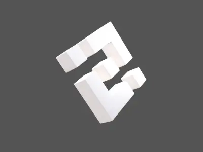 Binance Coin 003 Low-poly 3D model