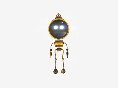 Cute Robot D05 Security - SciFi Character Design Low-poly 3D model