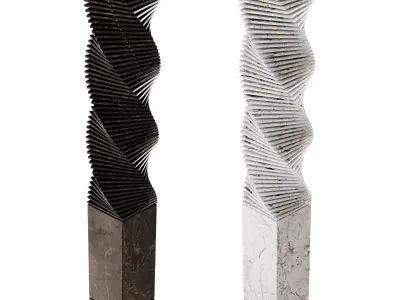 Parametric Spiral Tower Floor Lamp V1 Free low-poly 3D model