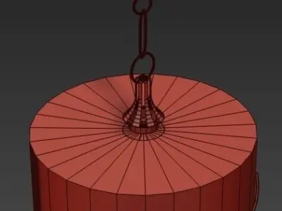 Amalia Column Nickel Pendant 3D model