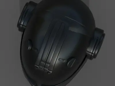 Helmet plastic mask helmet 3d safety  Low-poly 3D model