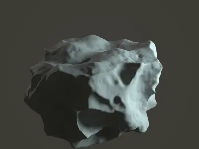 Procedural Rock Higt Poly Free 3D model