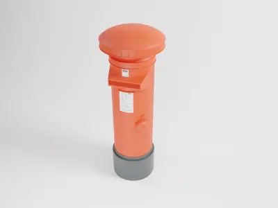 european style mail box 3D model