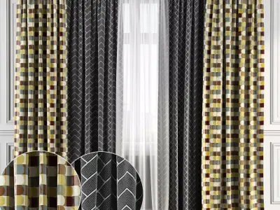 Curtain Set 164 3D model