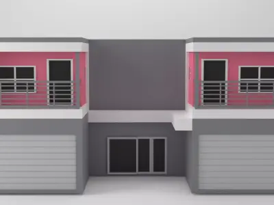 Modern House Low-poly 3D model