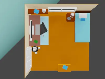 bedroom design 3D model shop