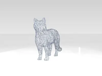 Cat Wireframe 3D model