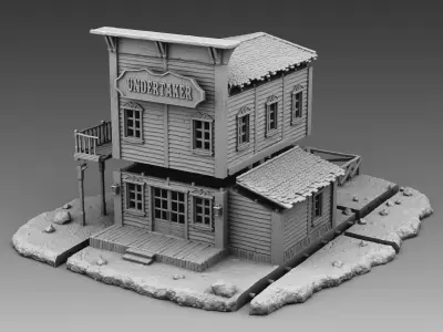 Undertaker western town 3D print model