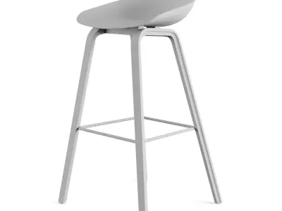 Chaise haute en Bois Free 3D model