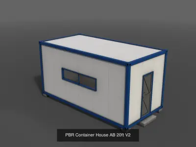 PBR Container House AB 3D Model Pack