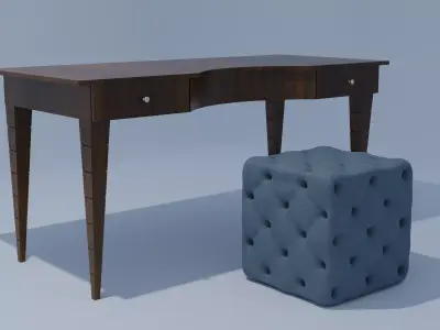 Table and Mini Sofa 3D model