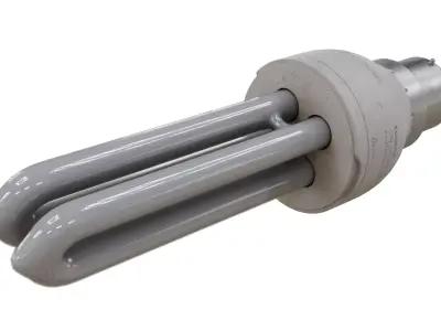 CFL bulb Low-poly 3D model