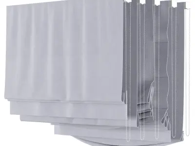 Roman Curtains 70 Five Types V-ray 3D model
