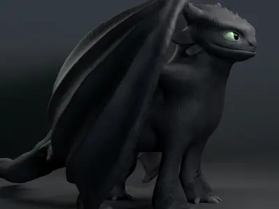 Toothless - How to train your dragon 3D print model
