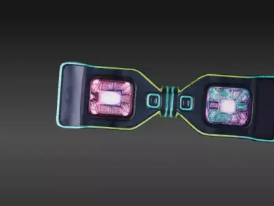 Futuristic Hoverboard 3D Model Sci-Fi Cartoon Vehicle  Low-poly 3D model