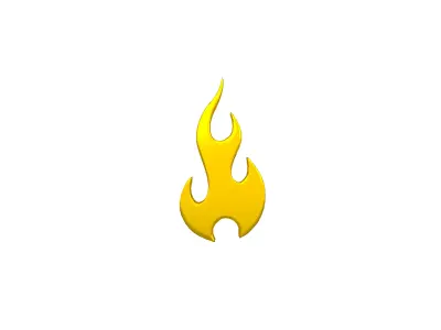 Fire Symbol v9 012 Low-poly 3D model