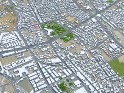 Buraydah Saudi Arabia Low-poly 3D model