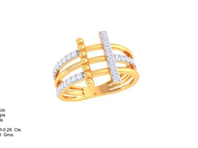 Women Ring  Render 3dm STL OBJ FBX Details 3D print model 153
