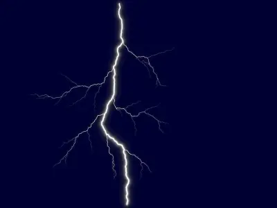 Realistic 3D Lightning CG-04 Low-poly 3D model