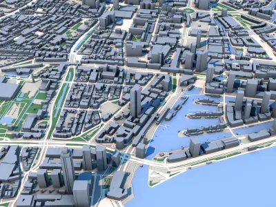 Rotterdam City Netherlands 3D model