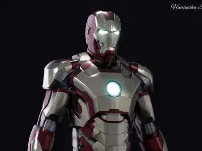 Iron man Mark 42 3d model  Low-poly 3D model
