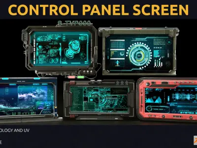 control panel screen - Vol 01 Low-poly 3D model