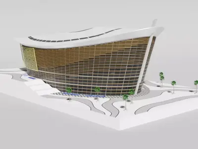 Opera Dubai Blender 3D model