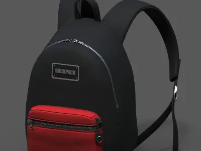 Backpack Camping Generic Color 3d human baggage  Low-poly 3D model purchase