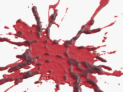 Swirly Blood Splatter vol1 1 3D model