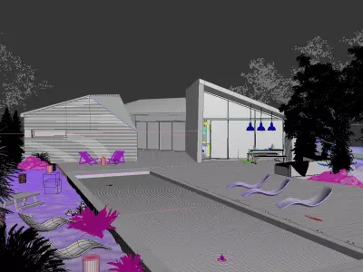 Beach Villa Pool 3D model