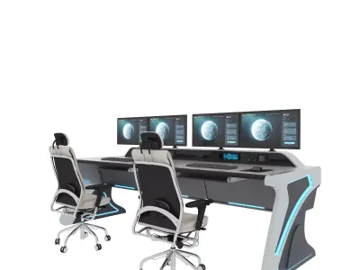 Control Room Desk  05 3D model