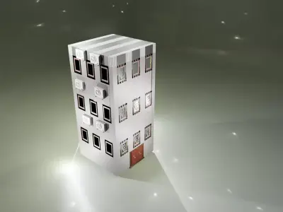 BIG MODERN APARTMENT Low-poly 3D model