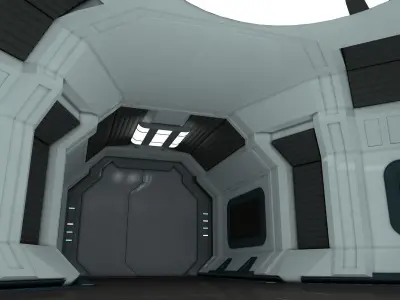 Modular Spaceship Interior 3D model