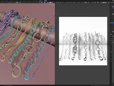 Blender Chain Generator  Free  Free 3D model