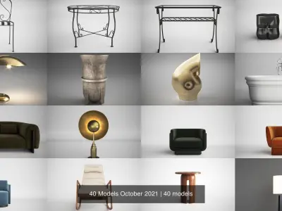 40 Models October 2021 3D Model Pack