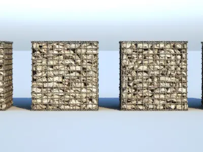 Gabion 3d metal boxes 3D model