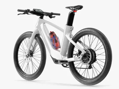  Mounted Bottle Cage with Sport Bottle on Electric Bicycle Frame 