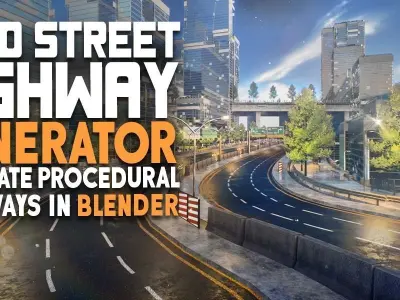 Road Street Highway City Blender Scene  3D model