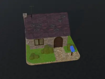 Stylized House - Game 3D Model Low-poly 3D model