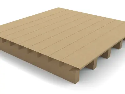 Cardboard Bed Dream Low-poly 3D model