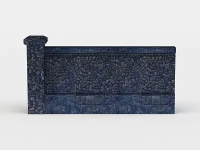 Masonry wall Low-poly 3D model