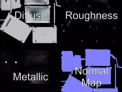 Elegant Glass Shower model pack Low-poly 3D model