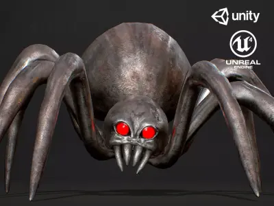 Spider H1 - Game Ready Low-poly 3D model