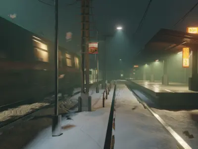 train station 3D model