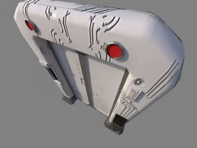 Sci fi Door 3D model 6