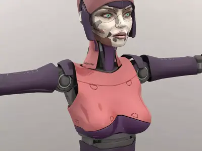 2ndGen 2 female robot 3D model